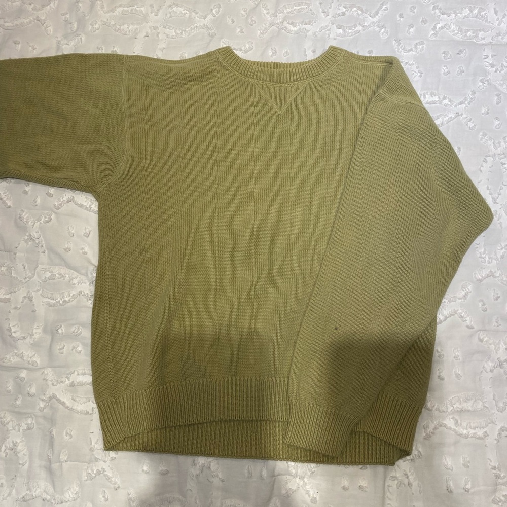 Vintage large boxy green sweater about a XL